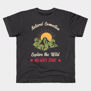 Explore The Wild Nature Is Calling Outdoors Outdoorsman Kids T-Shirt